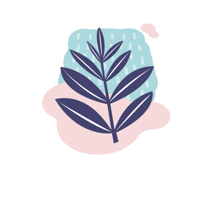 Covor vinil cu aspect de natura plantă de ploaie aquarella - TenStickers