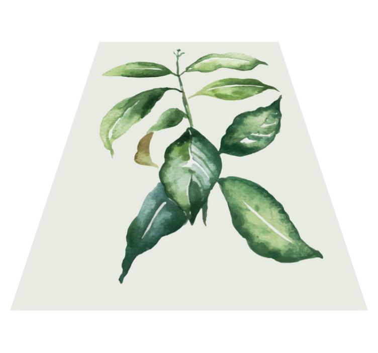 Covor vinil flori și plante ilustrare a frunzelor botanice - TenStickers