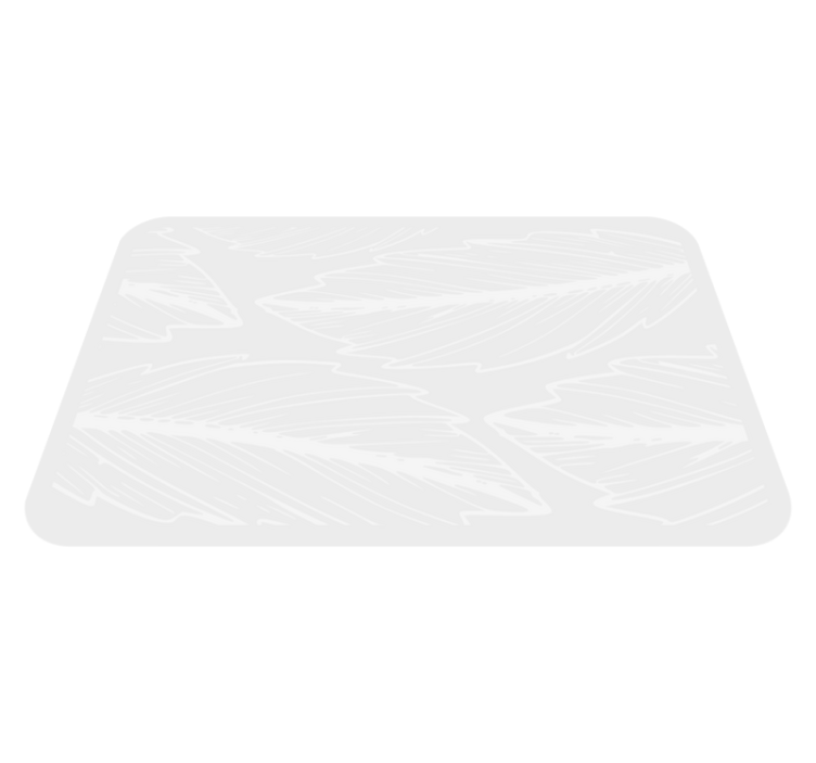 Covor floral cu frunze albe și gri - TenStickers