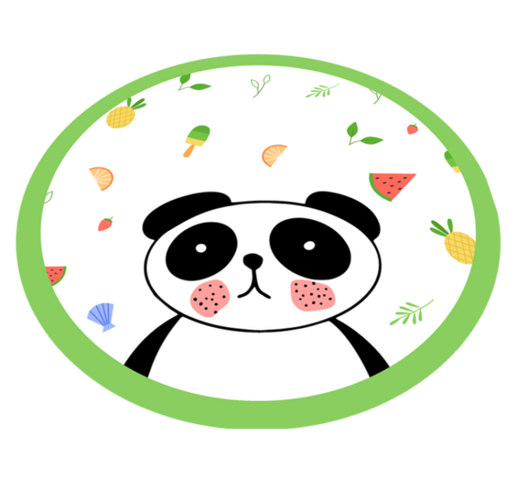 Covor de vinil pentru copii drăguț cerc panda - TenStickers