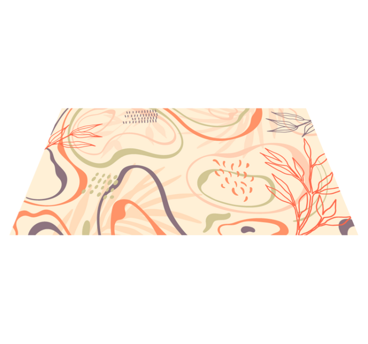 Covor de vinil nordic frunze stil nordic - TenStickers