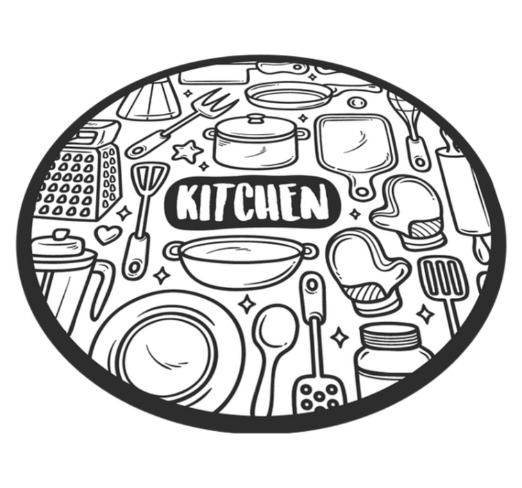 Covoruri vinil rotund grafică esențială - TenStickers