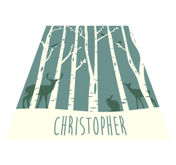 Covor de vinil cu nome tema prietenilor pădurii - TenStickers