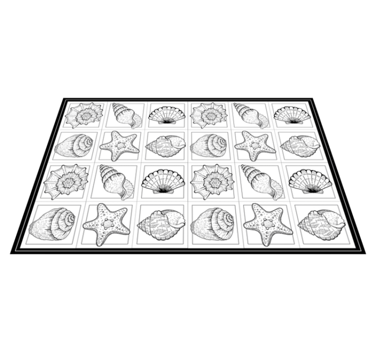 Covor pentru animale de viață marină și scoici de mare - TenStickers