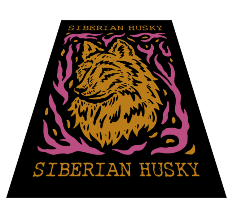 Covor vinil animal portret de husky siberian - TenStickers