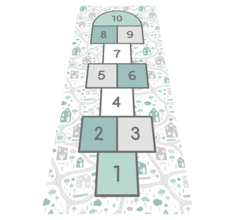 Covor de vinil jocuri loc de joacă cu șotronul - TenStickers