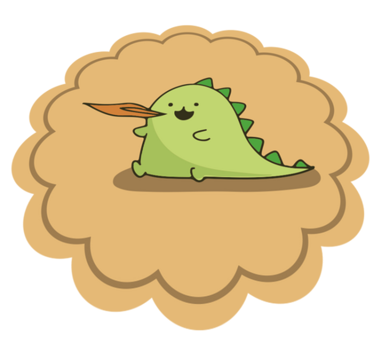 Covor de vinil pentru copii personaj de desene animate verde - TenStickers