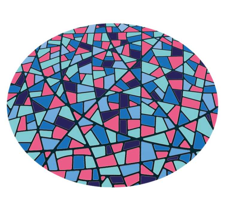 Covor de vinil mozaic aranjament geometric colorat - TenStickers
