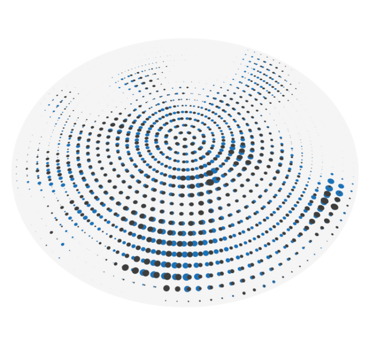 Covor de vinil geometric motiv pete rotunde - TenStickers