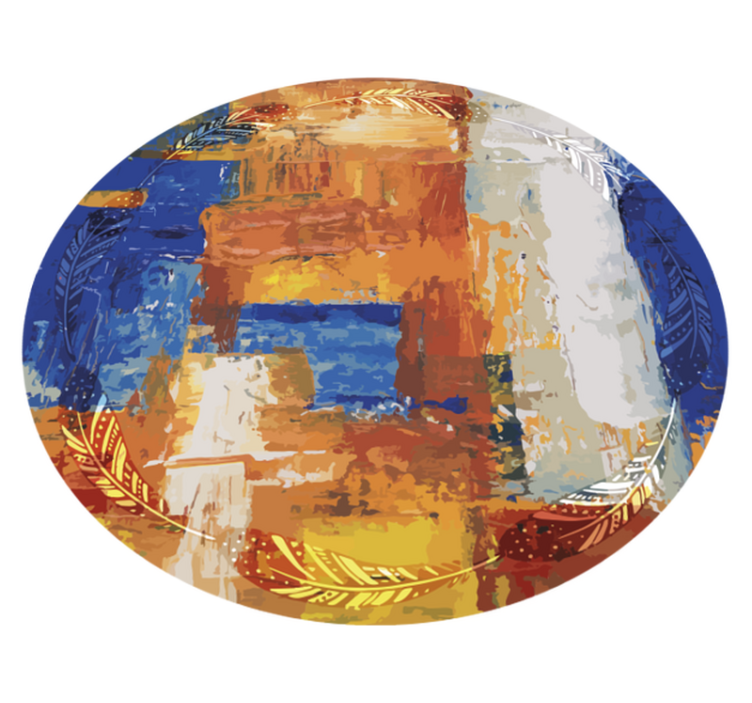 Covor vinil minimalist fuziune abstractă de culori - TenStickers