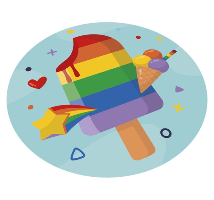 Alții covor de vinil înghețată colorată - TenStickers