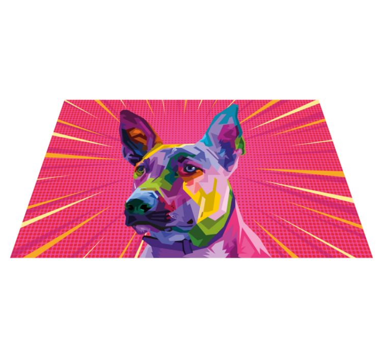 Covor vinil animal opere de artă canine vibrante - TenStickers