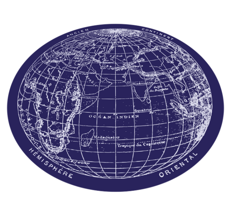 Covor vinil dormitor afișarea hărții lumii - TenStickers