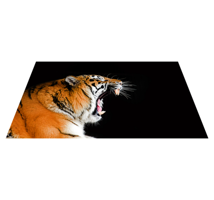 Covor de vinil animal tigru furios - TenStickers