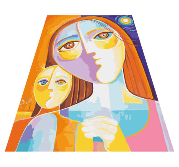 Covor modern de artă mama și copil - TenStickers