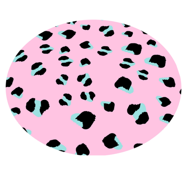 Covor vinil print animalier pete roz de leopard - TenStickers