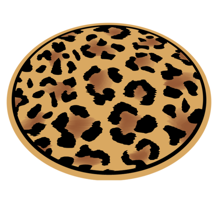 Covor clasic din piele de leopard cu imprimeu animal din vinil - TenStickers