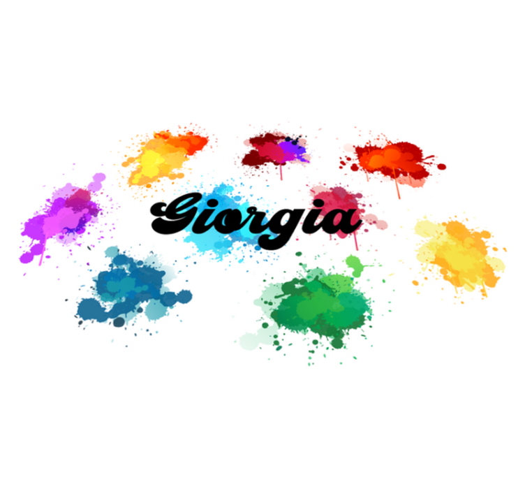 Covor de vinil Adolescenți design circular cu stropi - TenStickers