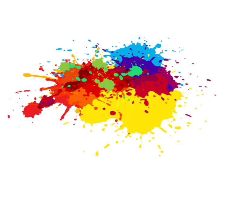 Alții covor de vinil splash art colorat - TenStickers