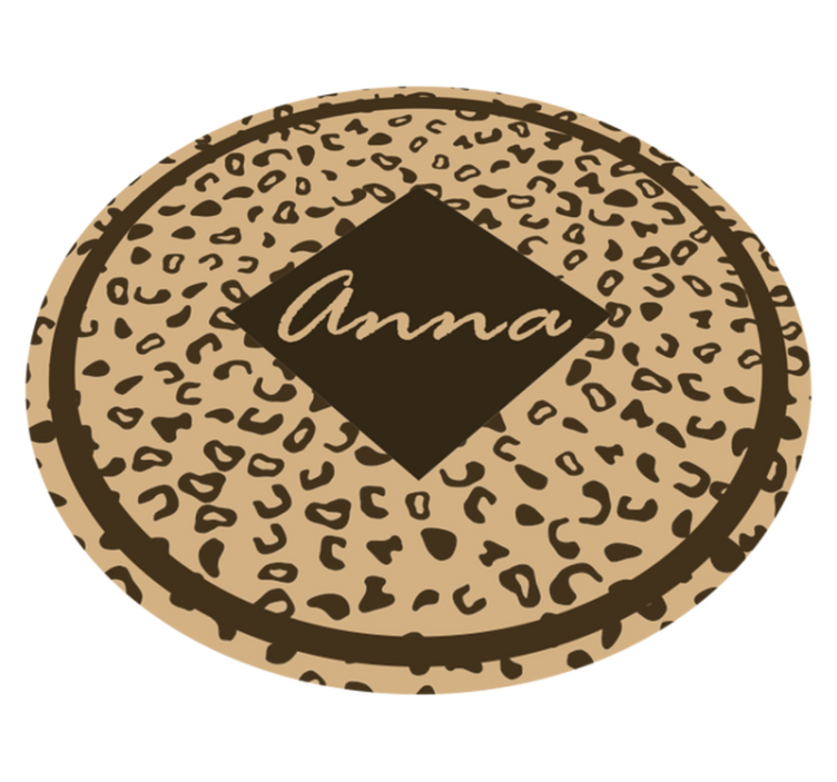 Covor vinil dormitor nume cu imprimeu de leopard - TenStickers