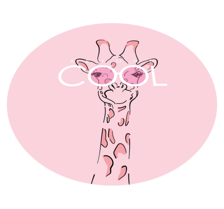 Covor de vinil Adolescenți girafă adorabilă și cool - TenStickers