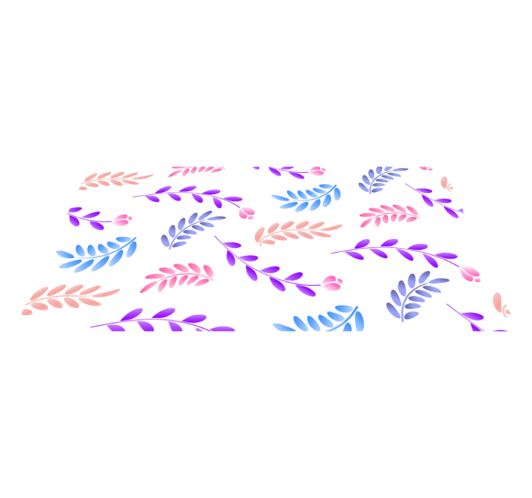 Covor de vinil de dormitor cu frunze mici colorate - TenStickers