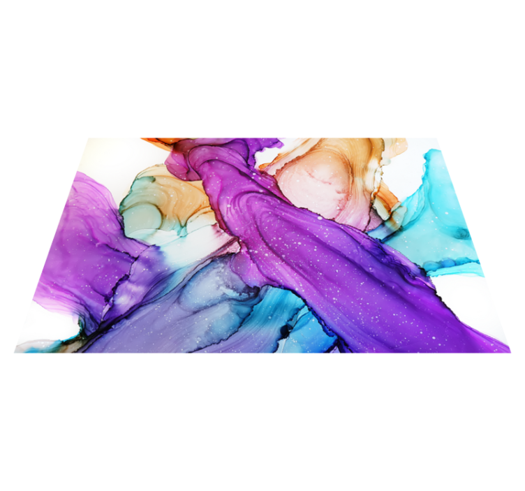 Covor dormitor amestecat culori abstracte - TenStickers