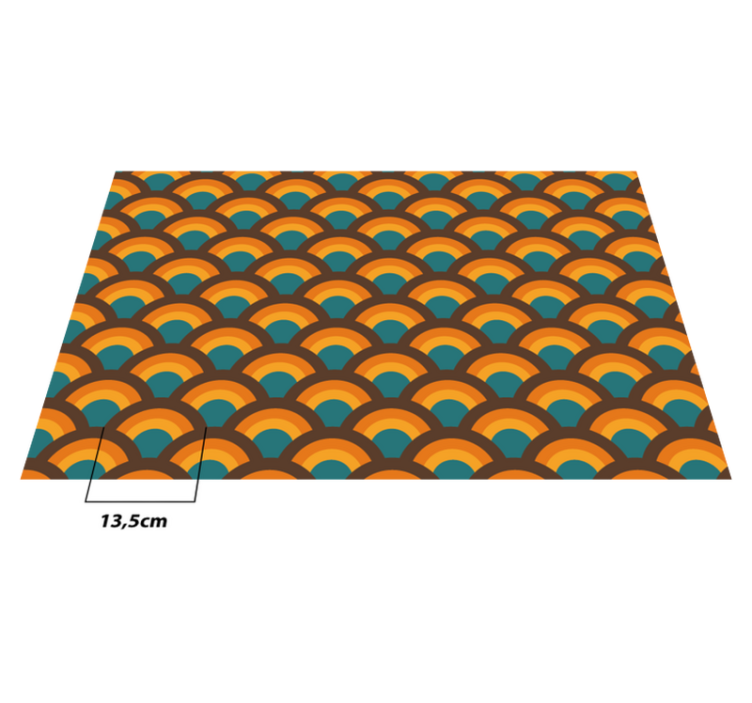 Covor vintage din vinil curcubeu anii '70 - TenStickers