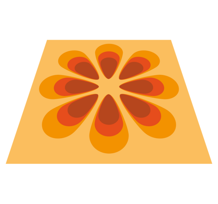 Covor floral din anii '70 - TenStickers