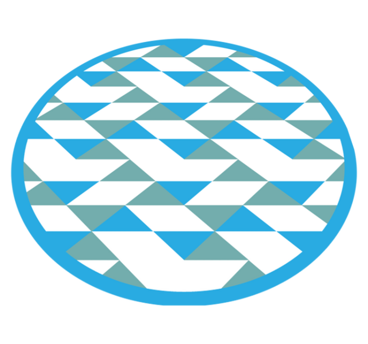 Covor de vinil geometric elemente albastre și verzi - TenStickers