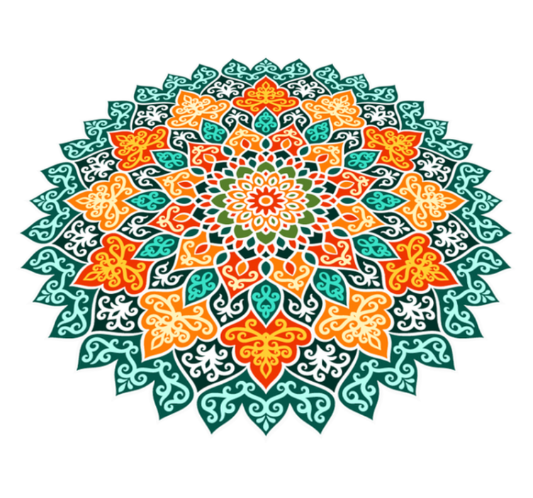 Covor mandala colorat din vinil de bucatarie - TenStickers