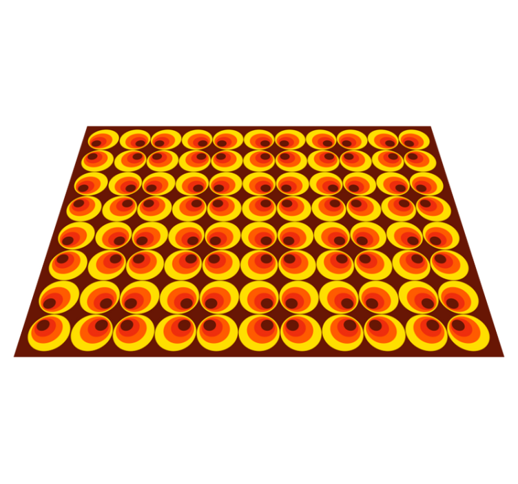 Covor de vinil texturat motive rotunde vibrante - TenStickers