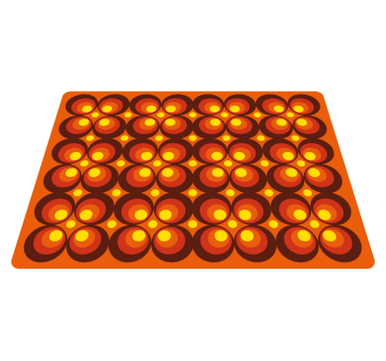 Covor de vinil texturat modele retro circulare - TenStickers