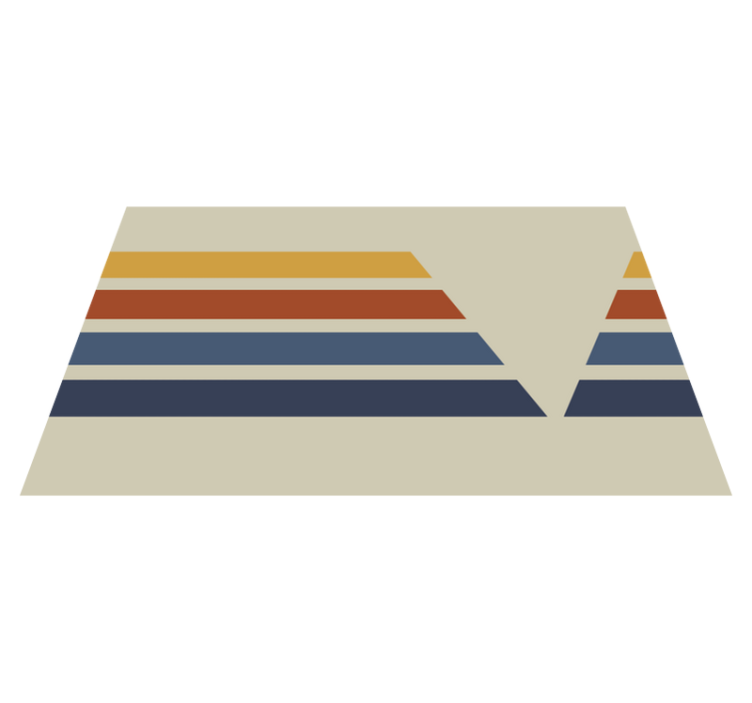 Covor de vinil geometric motiv cu dungi chevron - TenStickers