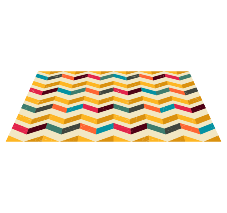 Covor de vinil geometric explozie de culoare chevron - TenStickers