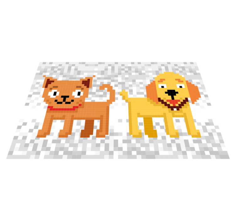 Covoare pixel art animale de companie - TenStickers