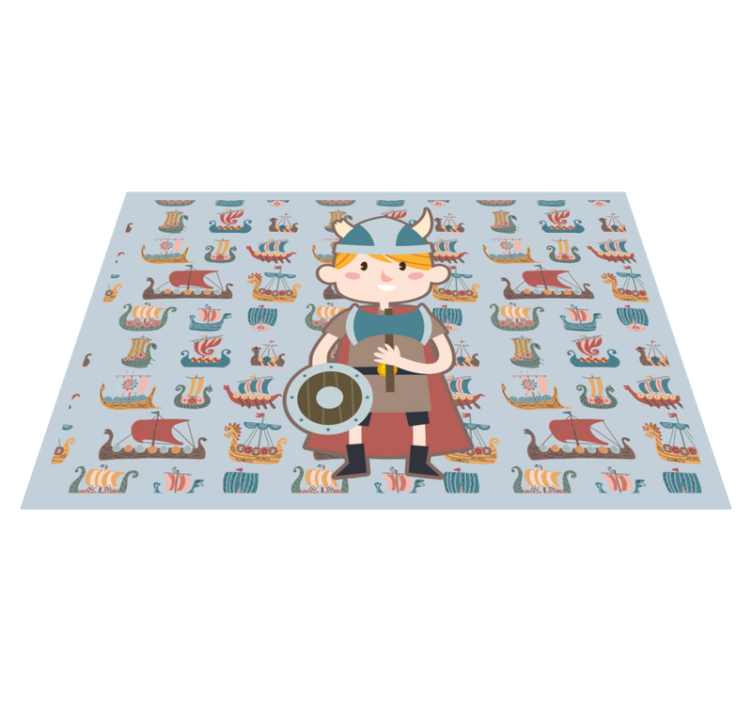 Covor de vinil pentru copii aventuri vikinge - TenStickers