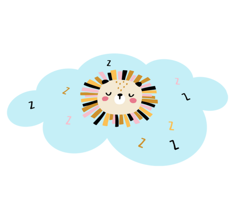 Covor de vinil pentru copii nor de leu somnoros - TenStickers