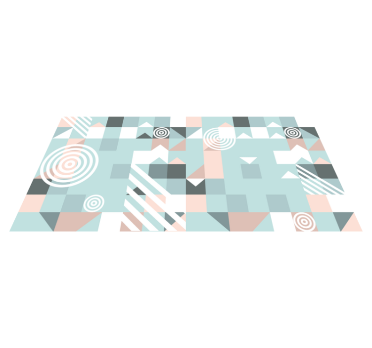 Covor de vinil geometric motiv abstract - TenStickers