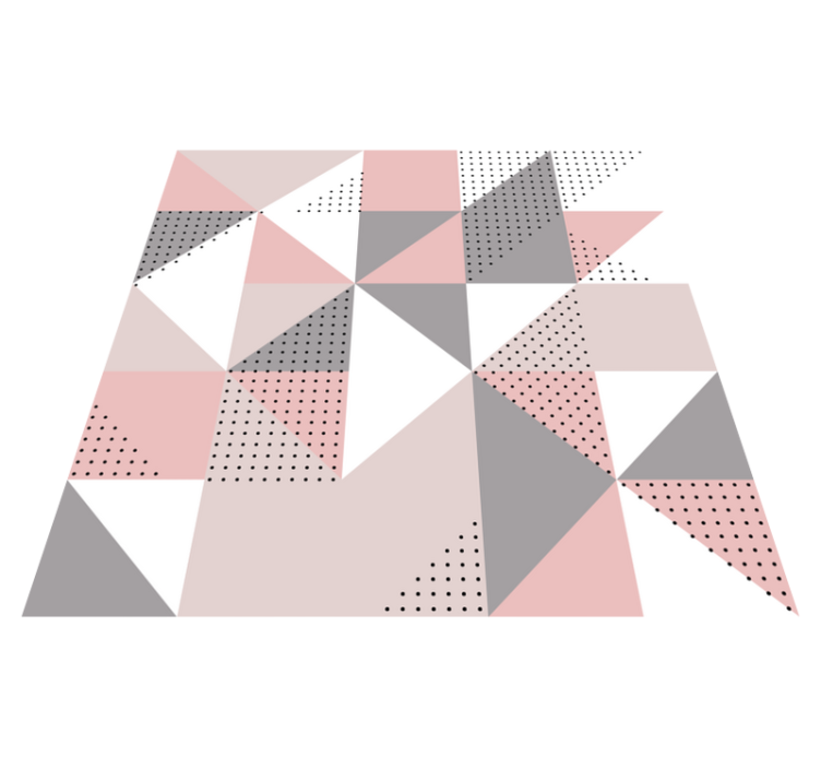 Covor de vinil geometric segmente de culoare triunghiulare - TenStickers