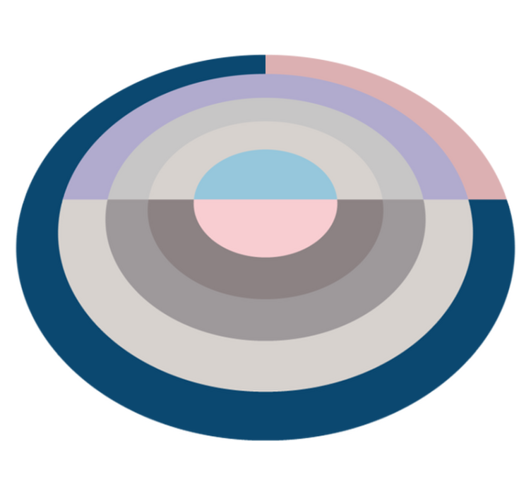 Covor vinil modern paletă de culori circulară - TenStickers