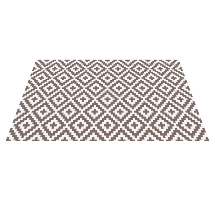 Pătrate simple în covor de vinil mozaic crem - TenStickers