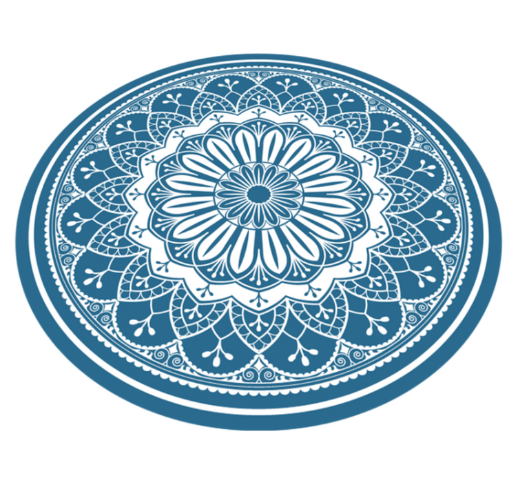 Covor vinil mandala mandala albastră elegantă - TenStickers