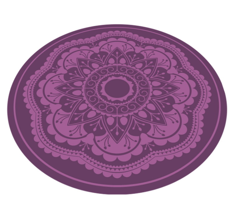 Covor vinil mandala design circular violet - TenStickers