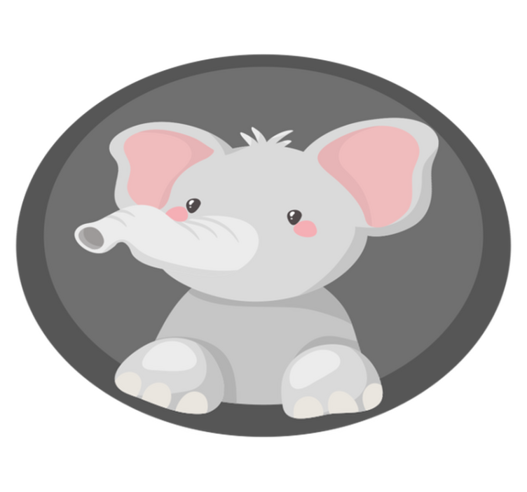 Covor de vinil pentru copii trompă de pui de elefant - TenStickers