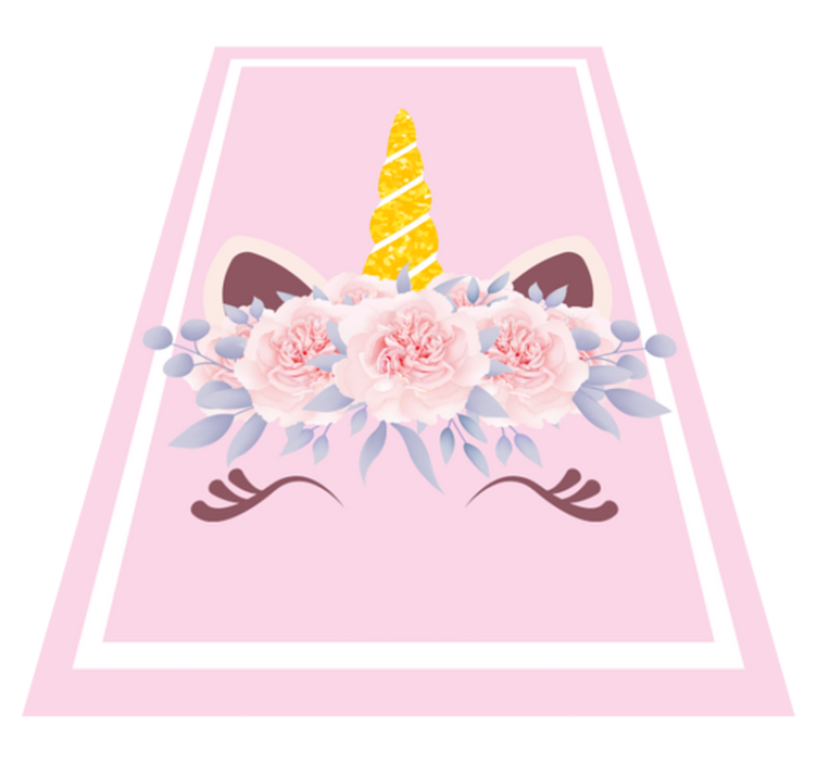 Covor de vinil pentru copii magie florală unicorn - TenStickers