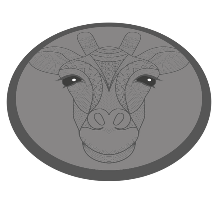 Covor vinil animal design de girafă gri - TenStickers