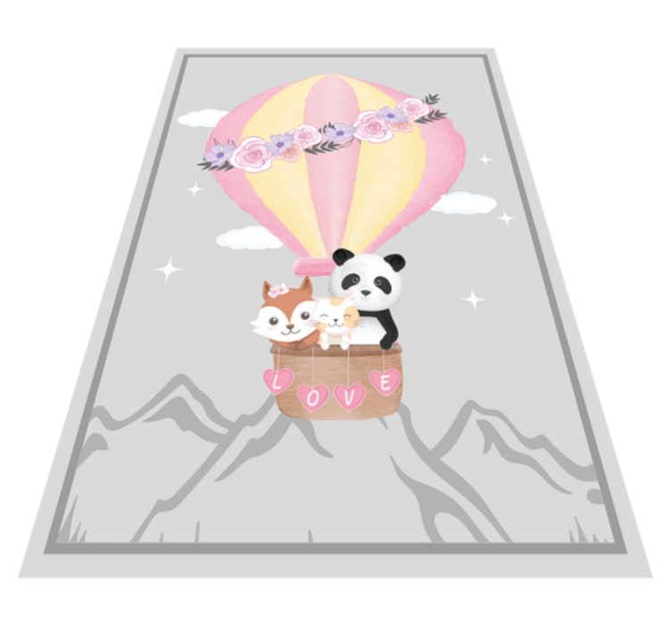 Covor de vinil pentru copii dragoste cu aer cald - TenStickers