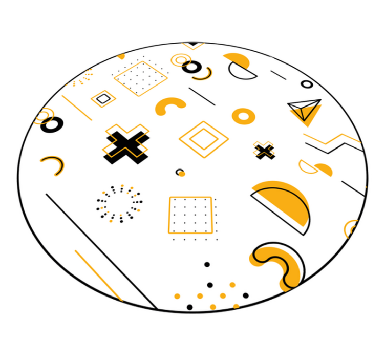 Covor de vinil geometric forme matematice moderne - TenStickers