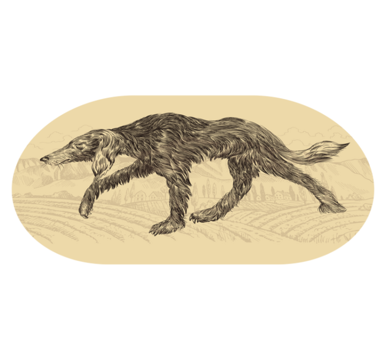 Covor vinil animal siluetă canină elegantă - TenStickers